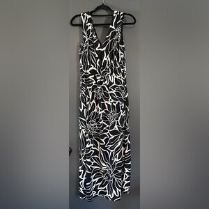 EUC Rachel Zoe Black and Cream Floral Dress (M)